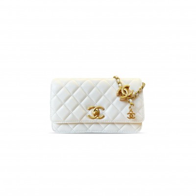 CHANEL MINI CLASSIC FLAP WALLET ON CHAIN WOC A96166 (18*11*4cm)